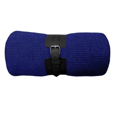 Плед"Belt"; т.синий; 130 х 180 см; 100% акрил, с поясом