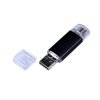 USB 2.0/micro USB/Type-C- флешка на 32 Гб, черный