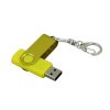 USB 3.0- флешка промо на 32 Гб с поворотным механизмом и однотонным металлическим клипом, желтый