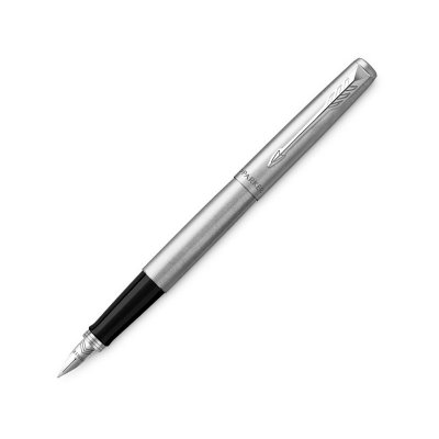 Ручка перьевая Parker Jotter Stainless, M, серебристый, черный