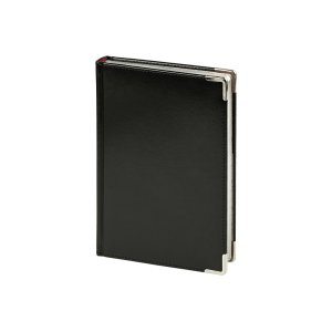 Ежедневник недатированный А5 Sidney Nebraska, черный (серебряный обрез, серебряные уголки)