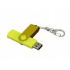 USB 2.0- флешка на 32 Гб с поворотным механизмом и дополнительным разъемом Micro USB, желтый