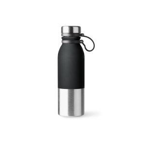 Бутылка ALKE из стали 304 с двухцветным корпусом, 850 мл, серебристый/черный Бутылка ALKE из стали 304 с двухцветным корпусом, 850 мл, серебристый/черный