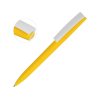 Ручка пластиковая soft-touch шариковая Zorro, желтый/белый
