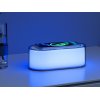 Ночник с беспроводной зарядкой и RGB подсветкой Miracle, 15 Вт, белый