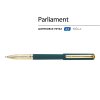 Ручка пластиковая шариковая Parliament, 0,7 мм, синие чернила, зеленый/золотистый