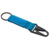 Брелок-ремувка Carabinier из ткани с вставкой из экокожи и карабином, синий