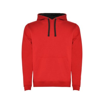Толстовка с капюшоном Urban мужская, красный/черный