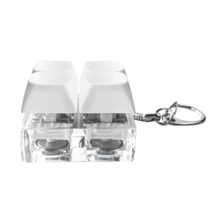 Брелок Press Anti Stress с LED подсветкой, белый