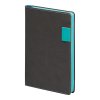 Ежедневник Flexy Freedom Latte А5, недатированный, в гибкой обложке серый/бирюзовый