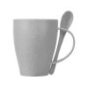 Пшеничная кружка Nina с ложкой, 300ml, серый Cool grey 7C