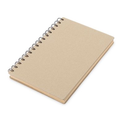 Блокнот на спирали в картонной обложке с переработанной бумагой Mania, натуральный