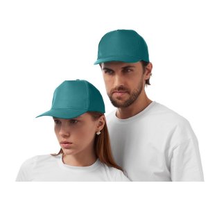 Бейсболка Poly 5-ти панельная 120гр, пыльно-бирюзовый