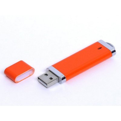 USB 3.0- флешка промо на 128 Гб прямоугольной классической формы, оранжевый