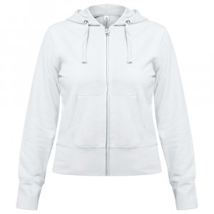 Толстовка женская Hooded Full Zip белая Толстовка женская Hooded Full Zip белая