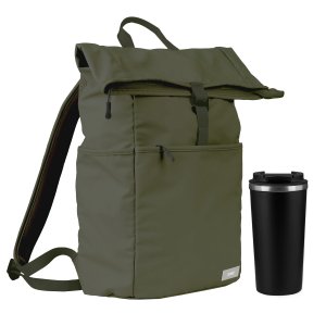 Подарочный набор Palermo, Boston, зеленый/черный (рюкзак, термокружка) Подарочный набор Palermo, Boston, зеленый/черный (рюкзак, термокружка)