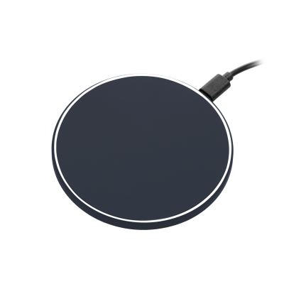 Беспроводное зарядное устройство с подсветкой 15W Auris, синее