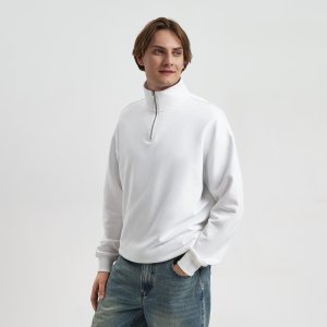 Толстовка на молнии унисекс FLOW, белая, размер M/L