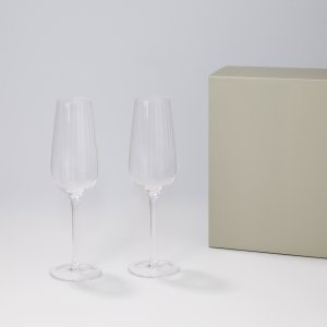 Подарочный набор 2 бокала для шампанского Blanche в серой коробке