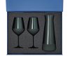 Подарочный набор декантер + 2 бокала для вина Emerald в синей коробке