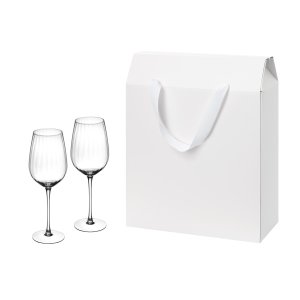 Подарочный набор 2 бокала для вина Blanche в большом подарочном пакете