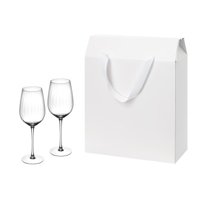 Подарочный набор 2 бокала для вина Blanche в большом подарочном пакете