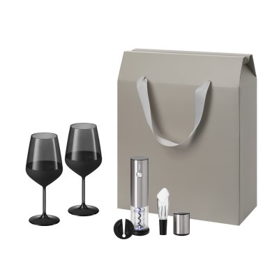 Подарочный набор Black Edition, Vintaro (2 бокала + набор для вина)