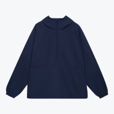 Ветровка (анорак) оверсайз унисекс RISSMAN, темно-синяя, размер XL/XXL