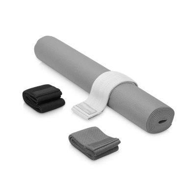 Подарочный набор с ковриком и фитнес резинками Virasana, серый