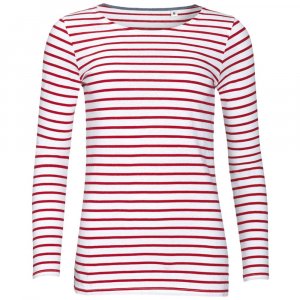 Футболка женская Marine Women, белая с красным Футболка женская Marine Women, белая с красным