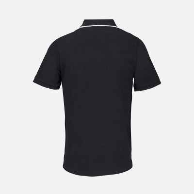 Рубашка поло унисекс Palermo, черная с белым