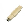 USB 2.0- флешка на 8 Гб прямоугольной формы с раскладным корпусом, белый