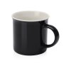 Кружка Countryside S с белым ободком, белая внутри, черная снаружи, черный