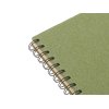 Блокнот на спирали в картонной обложке с переработанной бумагой Mania, зеленый
