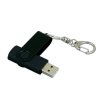 USB 2.0- флешка промо на 32 Гб с поворотным механизмом и однотонным металлическим клипом, черный