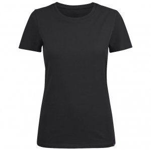 Футболка женская Ladies American U, черная Футболка женская Ladies American U, черная