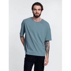 Футболка унисекс оверсайз Crosstown, серо-зеленая Футболка унисекс оверсайз Crosstown, серо-зеленая