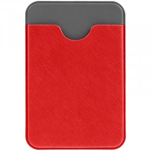 Чехол для карты на телефон Devon, красный с серым
