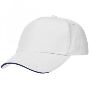 Бейсболка Classic, белая с темно-синим кантом Бейсболка Classic, белая с темно-синим кантом