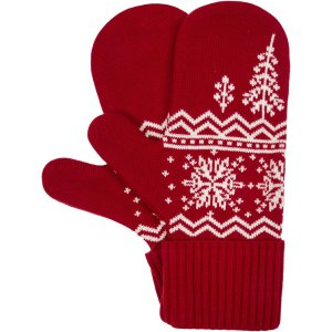 Варежки Elnik, красные с молочно-белым Варежки Elnik, красные с молочно-белым