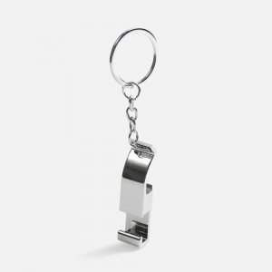 Брелок-подставка с открывалкой Virke, серебристый Брелок-подставка с открывалкой Virke, серебристый