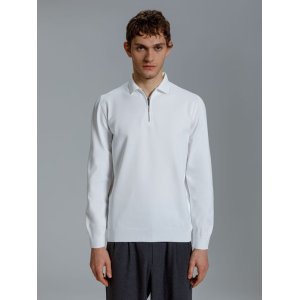 Рубашка поло мужская с длинным рукавом Terrazzo, белая