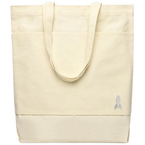 Сумка для покупок JETTA 325 г/м² с шильдом - ракета, натуральный