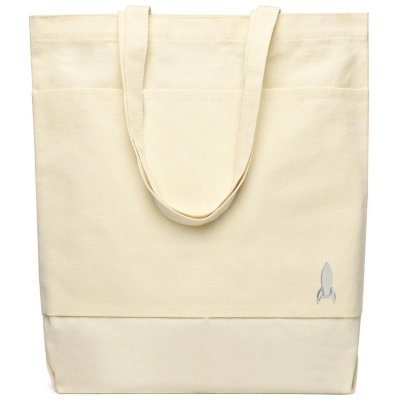 Сумка для покупок JETTA 325 г/м² с шильдом - ракета, натуральный