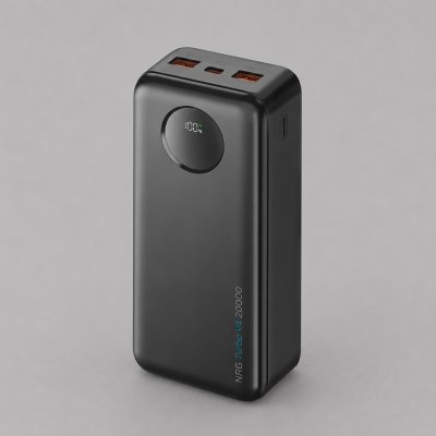 Внешний АКБ NRG Turbo V4 20000 мА-ч, дисплей, черный, Deppa