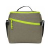 Изотермическая сумка-холодильник Neo Classic c контрастной молнией, серый/зеленое яблоко