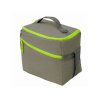 Изотермическая сумка-холодильник Neo Classic c контрастной молнией, серый/зеленое яблоко