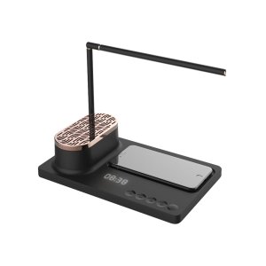 Интерьерная лампа c колонкой, беспроводной зарядкой и дисплеем Volando Интерьерная лампа c колонкой, беспроводной зарядкой и дисплеем Volando