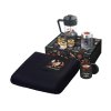 Подарочный набор c пледом, френчпрессом, чаем и медом, черный