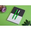 Ручка шариковая "Clive", покрытие soft touch, цвет зеленое яблоко с белым